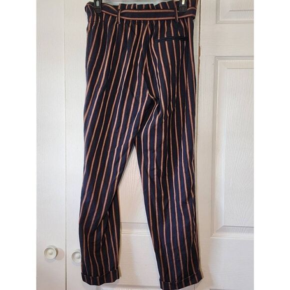Zara Navy Striped Pants - Picture 3 of 10